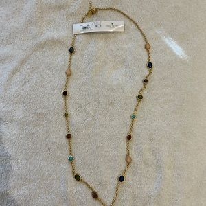 Kate Spade multi color necklace in gold finish